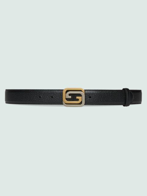Reversible belt with squared Interlocking G