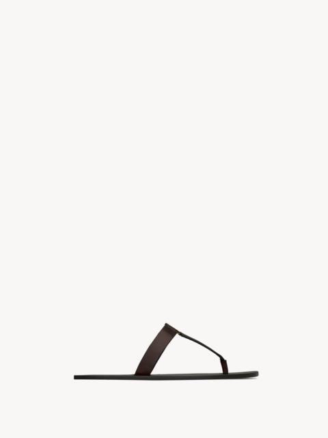 SAINT LAURENT BABYLONE SLIDES IN SMOOTH LEATHER