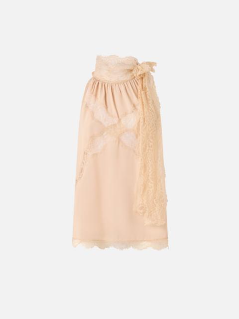 PINKO HALTERNECK TOP WITH LACE
