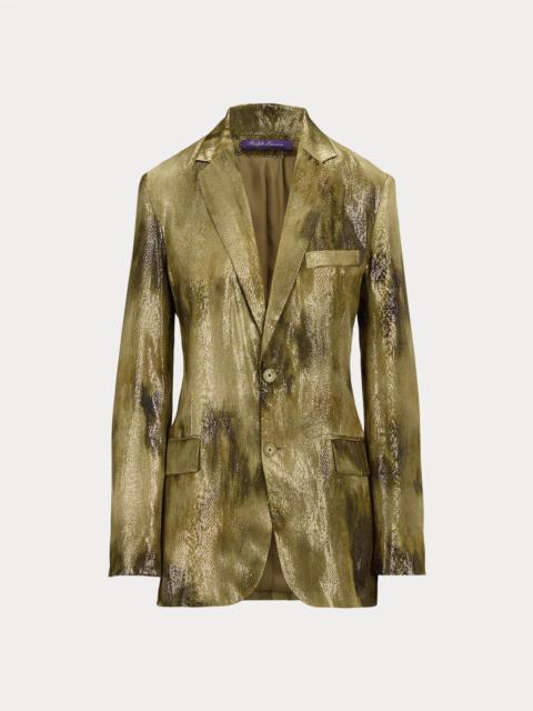Ralph Lauren Marcy Abstract Metallic Jacquard Jacket