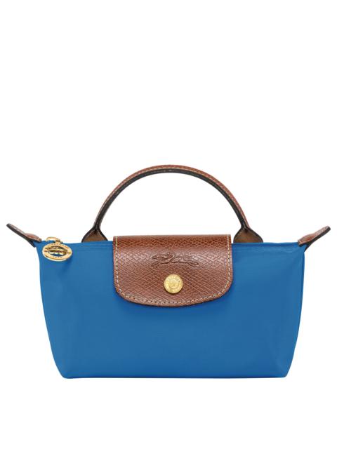 Longchamp Le Pliage Original Pouch with handle Cobalt - Recycled canvas