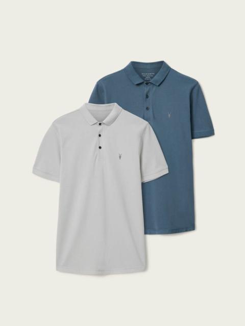 ALLSAINTS REFORM SHORT SLEEVE POLO SHIRTS 2 PACK