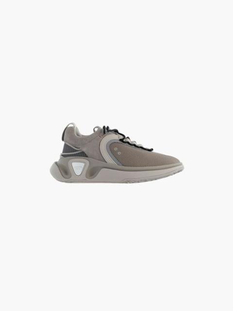 Balmain Gray suede and mesh B-Runner sneakers