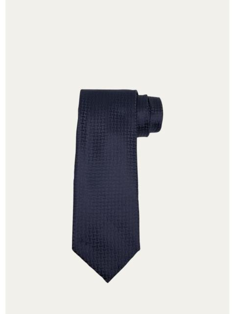 TOM FORD Men's Tonal Crosshatch Silk Tie