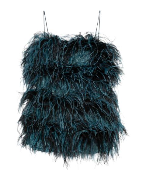 Oséree feathered  mini dress