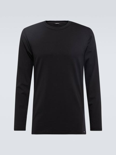 TOM FORD Long-sleeve cotton-blend T-shirt