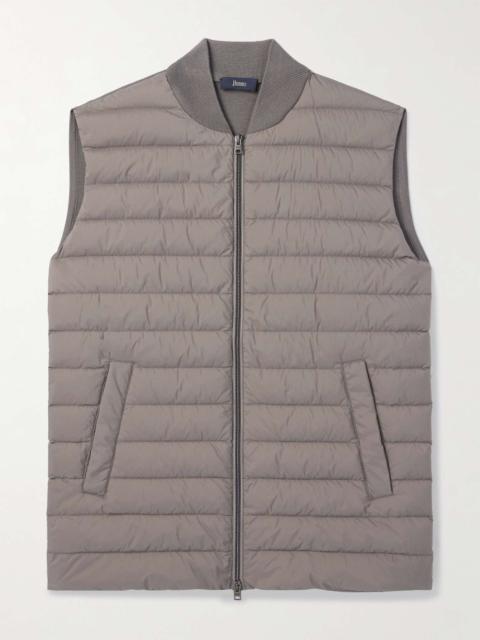 Herno Padded Shell and Wool and Silk-Blend Down Gilet