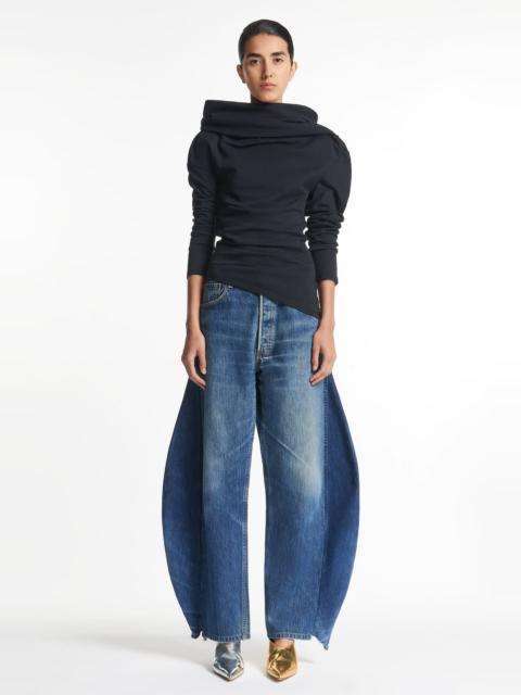 A.W.A.K.E. MODE JERSEY HIGH NECK TOP BLACK