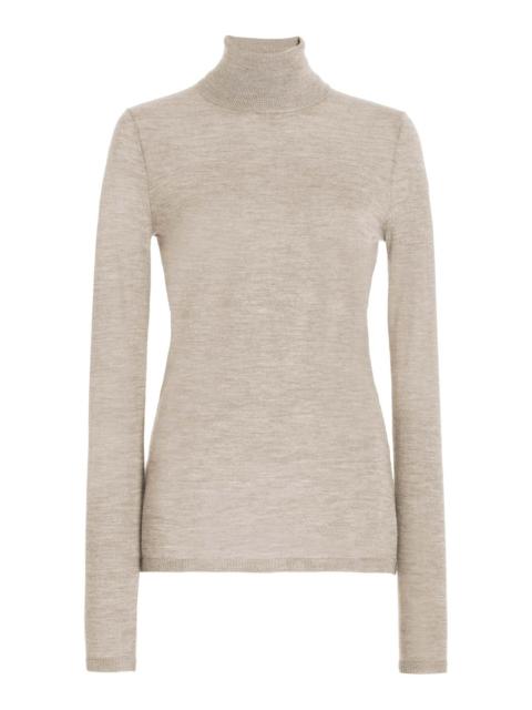 Costa Turtleneck in Oatmeal Silk Cashmere