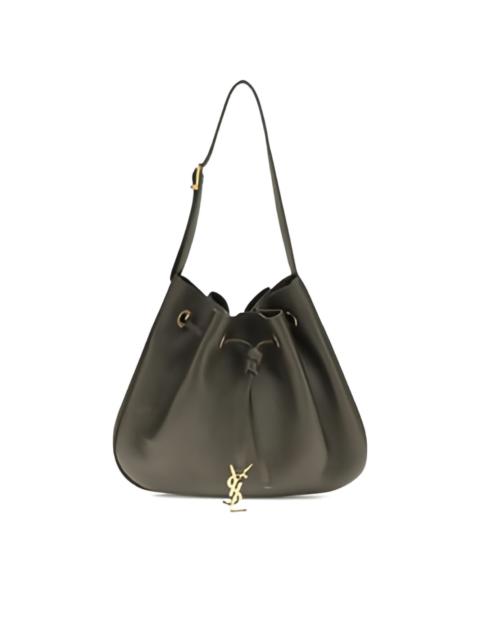 SAINT LAURENT drawstring leather shoulder bag
