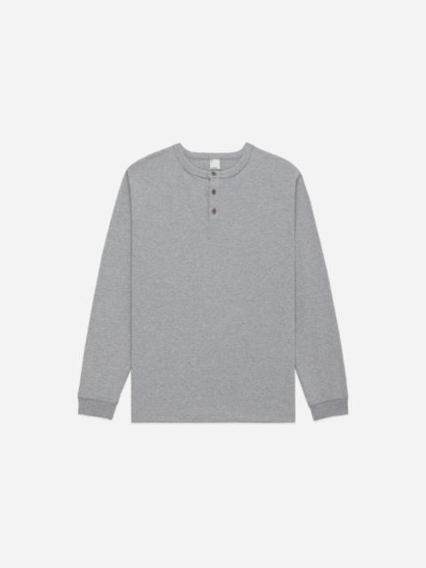 3sixteen Long Sleeve Henley - Heather Grey