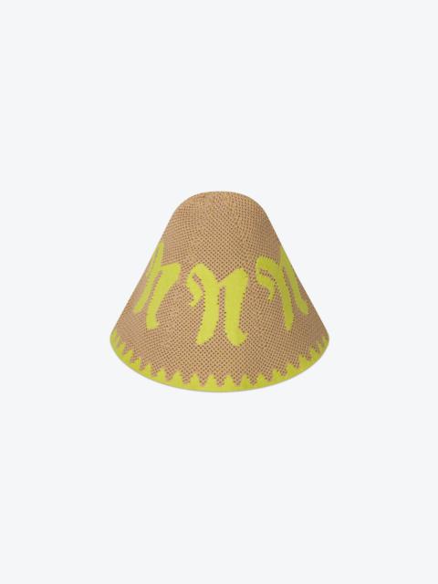 Nanushka PAMMY - Cotton-crochet hat - Creme/ yellow