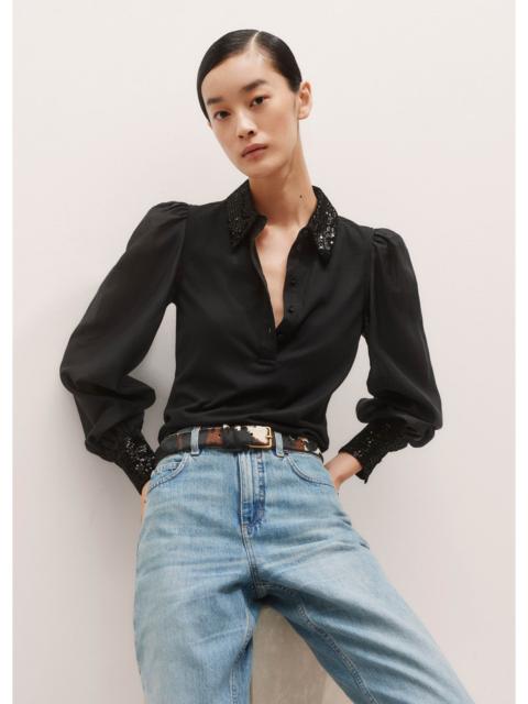 ME+EM Sequin Layering Shirt