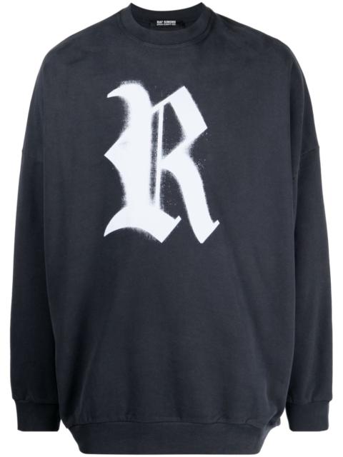 Raf Simons logo-print cotton sweatshirt