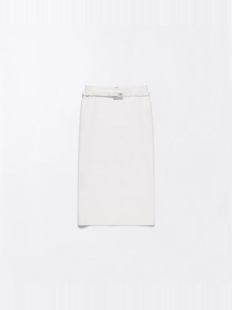 TOM FORD GUANTERIA LEATHER PENCIL SKIRT WITH BELT DETAIL