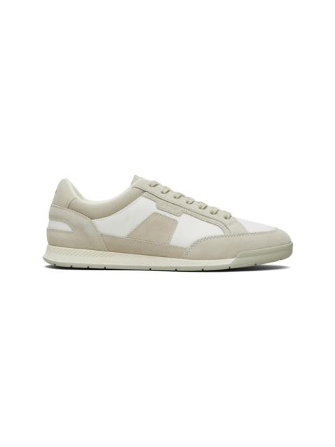 BOSS Beige Satin Low Sneakers