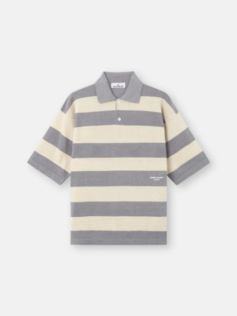 Stone Island 5100042 STRIPED RAW HAND ORGANIC COTTON + LINEN_S.I. MARINA
