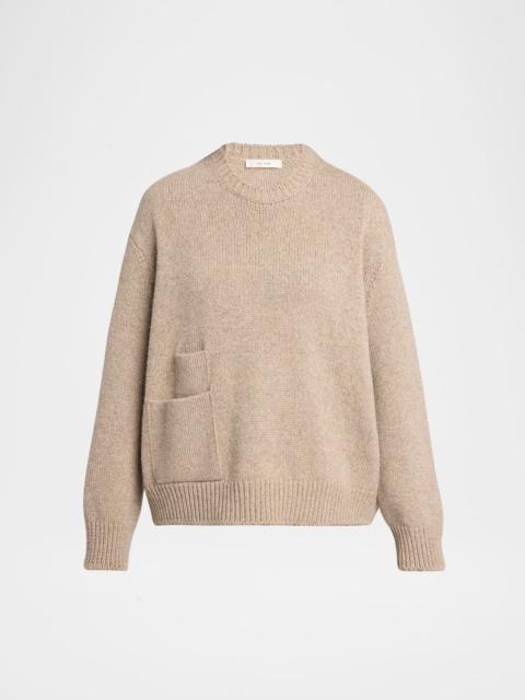 The Row Mirtle Dual-Pocket Cashmere Crewneck Sweater