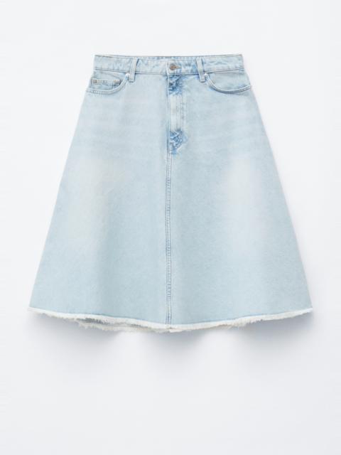 & Other Stories Raw-Edge Denim Skirt