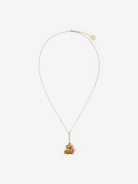 Burberry Gold-plated Rose Pendant Necklace
