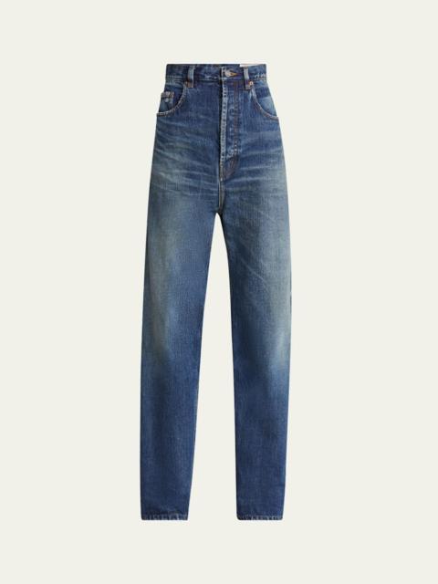 SAINT LAURENT Men's High-Waist Baggy Jeans