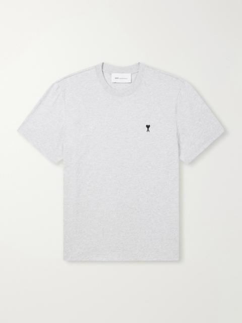 AMI Paris Logo-Embroidery Cotton-Jersey T-shirt