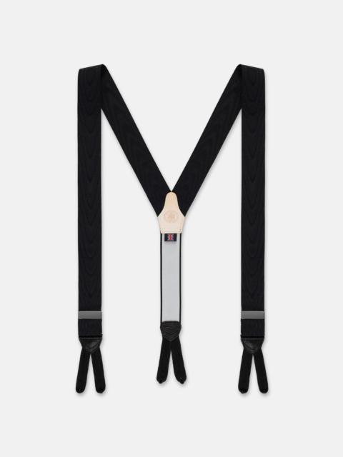 J. PRESS MADE-IN-ENGLAND BLACK SILK MOIRE BRACES