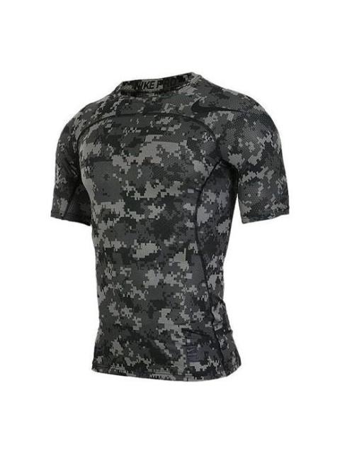 Nike Men's Nike Gym Running Basketball Training Breathable Quick Dry Short Sleeve Camouflage T-Shirt 8281