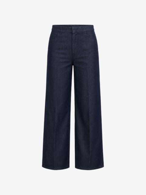 SA SU PHI pressed-crease wide-leg jeans
