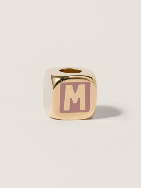 Miu Miu Enameled metal dice charm