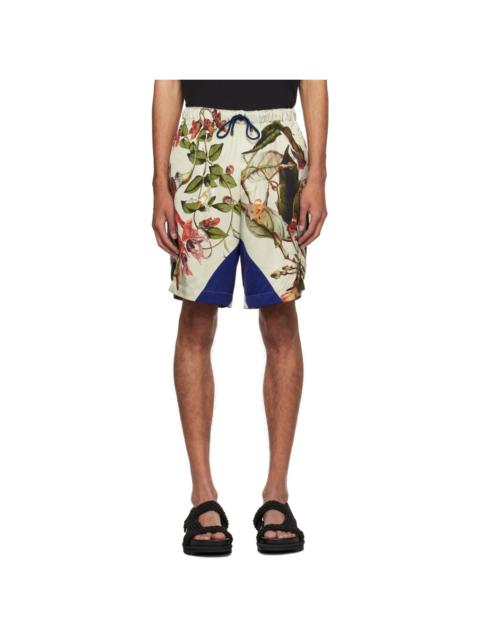 Dries Van Noten Gray Printed Shorts