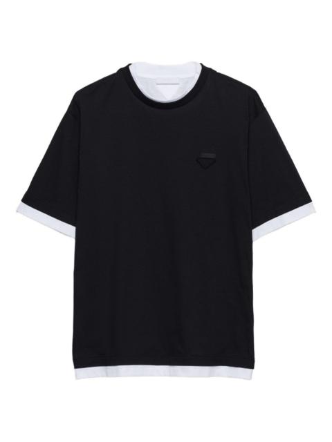 Prada triangle-logo cotton T-shirt