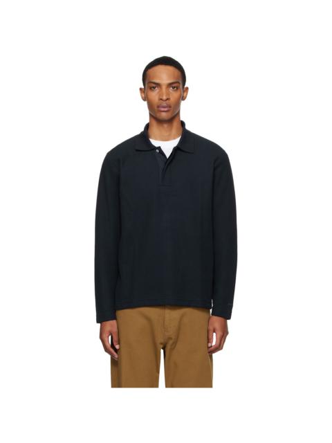 NORSE PROJECTS Navy Ruben Double Face LS Polo
