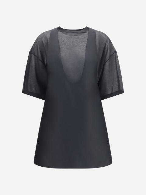 BALENCIAGA Hybrid Dress with sheer T-shirt