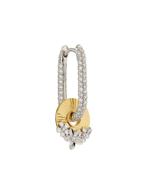 FOUNDRAE Women's Resilience Two-Tone 18K Gold & 0.02 TCW Diamond Single Fob Earring - Yellow Gold