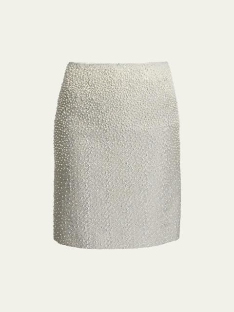 Dries Van Noten Salby Short Embroidered Skirt