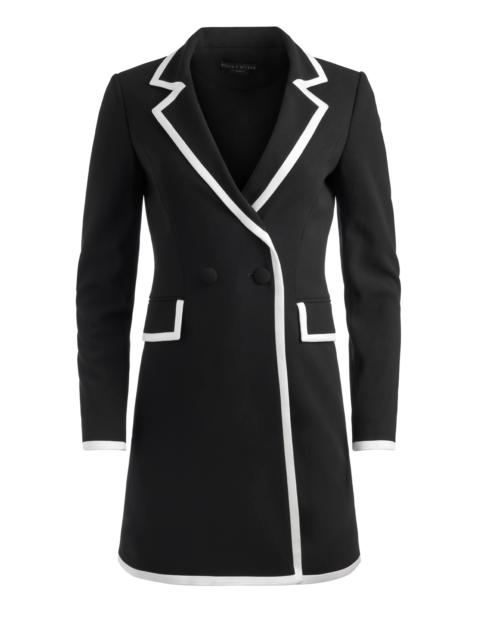 Alice + Olivia KYRIE PIPED TUXEDO DRESS