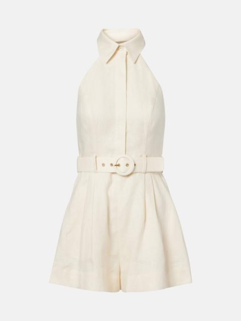 Zimmermann Awaken halterneck linen romper