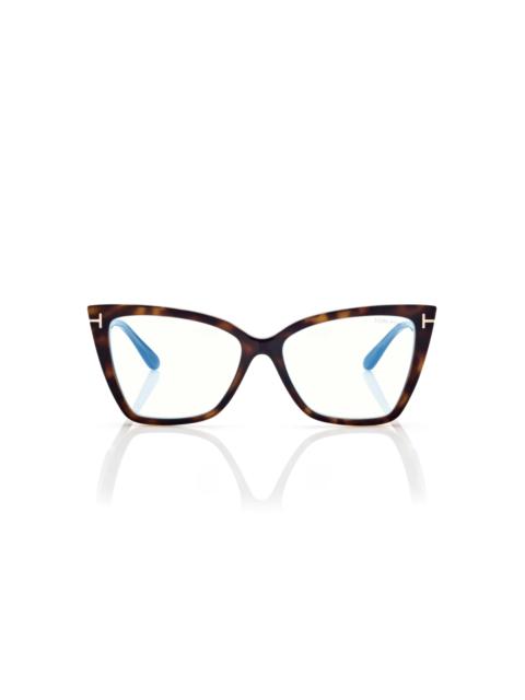 TOM FORD BLUE BLOCK SQUARE CAT EYE OPTICALS