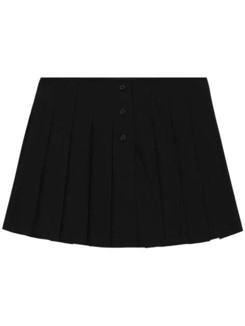 We11done Black Womens Box Pleated Mini Skirt