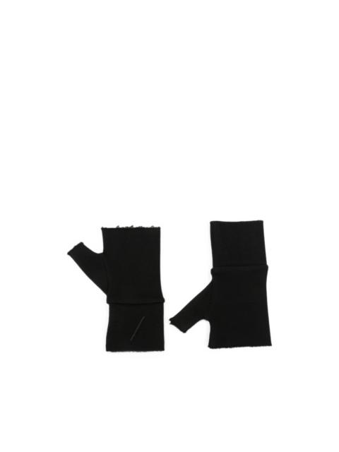 thom/krom raw-edge fingerless gloves