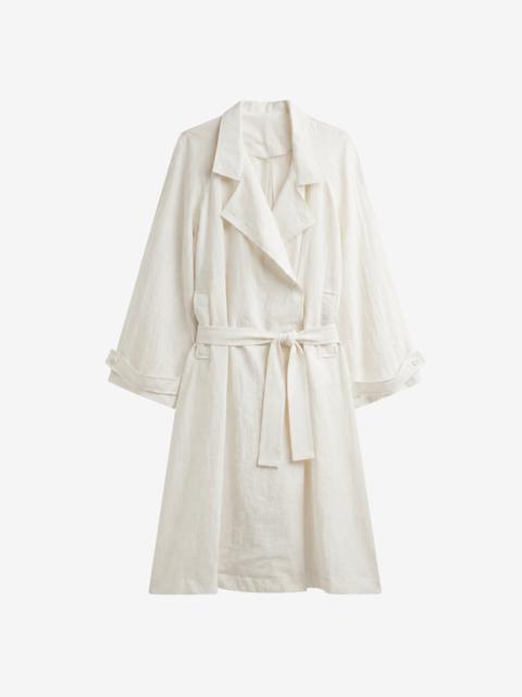 The Frankie Shop Rosora Sheer Fluid Trench Coat - Cream
