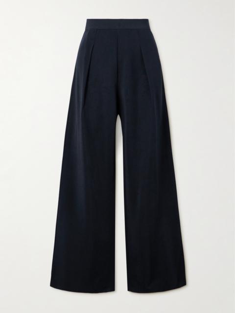 HIGH SPORT Gene Pleated Twill Wide-leg Trousers