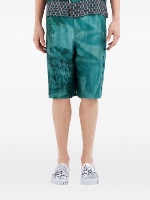 Pierre-Louis Mascia landscape-print shorts