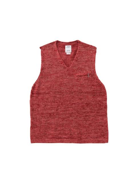 visvim BOBET V-NECK VEST RED