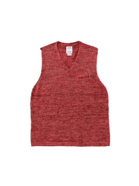 visvim BOBET V-NECK VEST RED