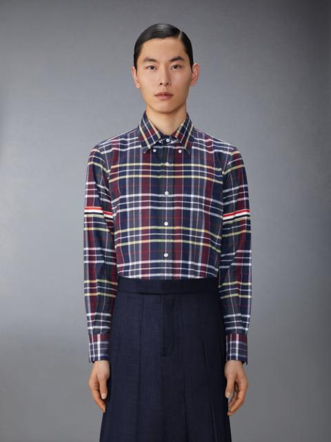 Thom Browne Hunting Tartan Cotton Flannel Armband Shirt