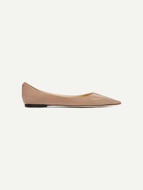 JIMMY CHOO Love patent-leather point-toe flats