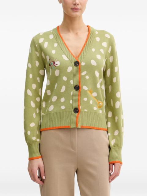 Never Fully Dressed Fawn embroidered cardigan