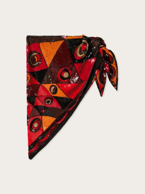PUCCI EMBROIDERED PAREO FOULARD - LIMITED EDITION 1/8